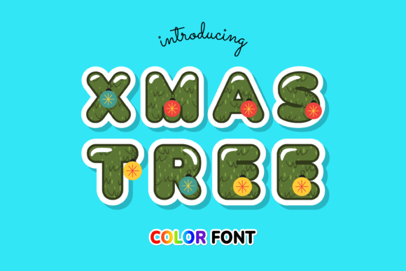 Discover Xmas Tree: A Color Font for Festive Designs
