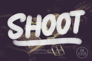 Shoot: The Bold SVG Font with an Urban Oil Texture