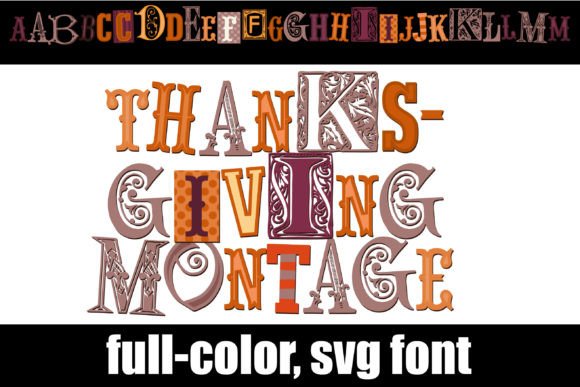 Thanksgiving Montage: Your Go-To Color Font for Festive Designs