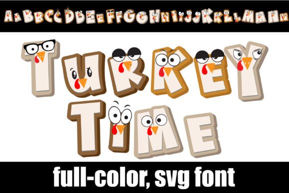 Turkey Time: A Playful Color Font for Festive Designs